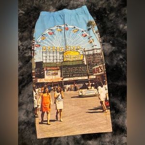 TOPSHOP PRINTED MINI PENCIL SKIRT SIZE US 2